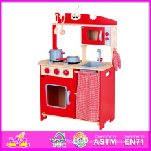 Niños 2014 que juegan el sistema de cocina de madera, diversión feliz Juegan el horno de microondas para los niños, cocina de madera linda del bebé fijada con En71 W10c072